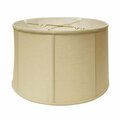 Homeroots 17 in. Throwback Drum Linen Lampshade, Pale Brown 469761
